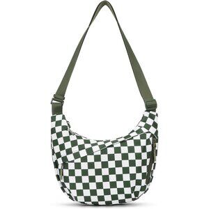 Versatile Checkered Crossbody Hobo Bag for Women - Perfect for Daily Adventures